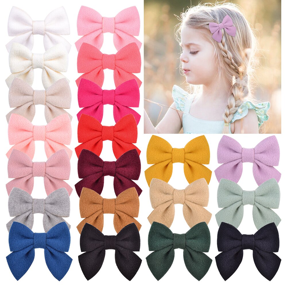 Lot De 20 Pinces à Cheveux Avec Nœuds Colorés - Accessoire Pour Filles/enfants - Fêtes, Halloween, Quotidien