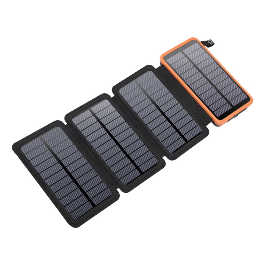 Solar Power Bank 10000Mah Waterdichte Powerbank Zaklamp Hoge Capaciteit Voor Outdoor Activiteiten Voor Iphone 11 Xr Xiaomi Poverbank