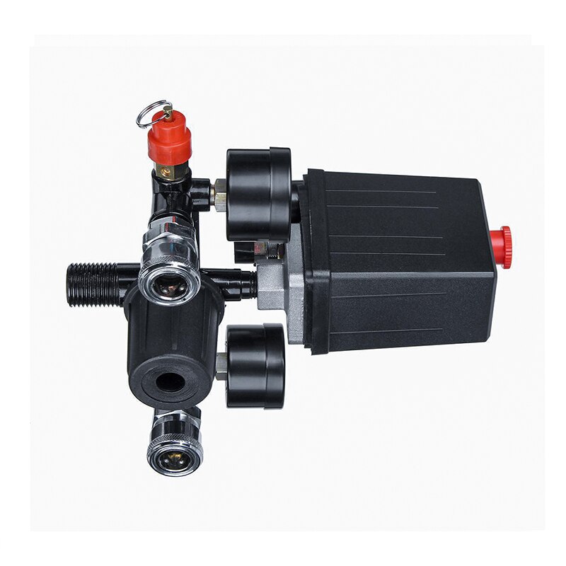 90-120psi 220V Air Compressor With Pressure Switch Control Valve Manifold Relief Regulator Gauge Air Pump Accessories