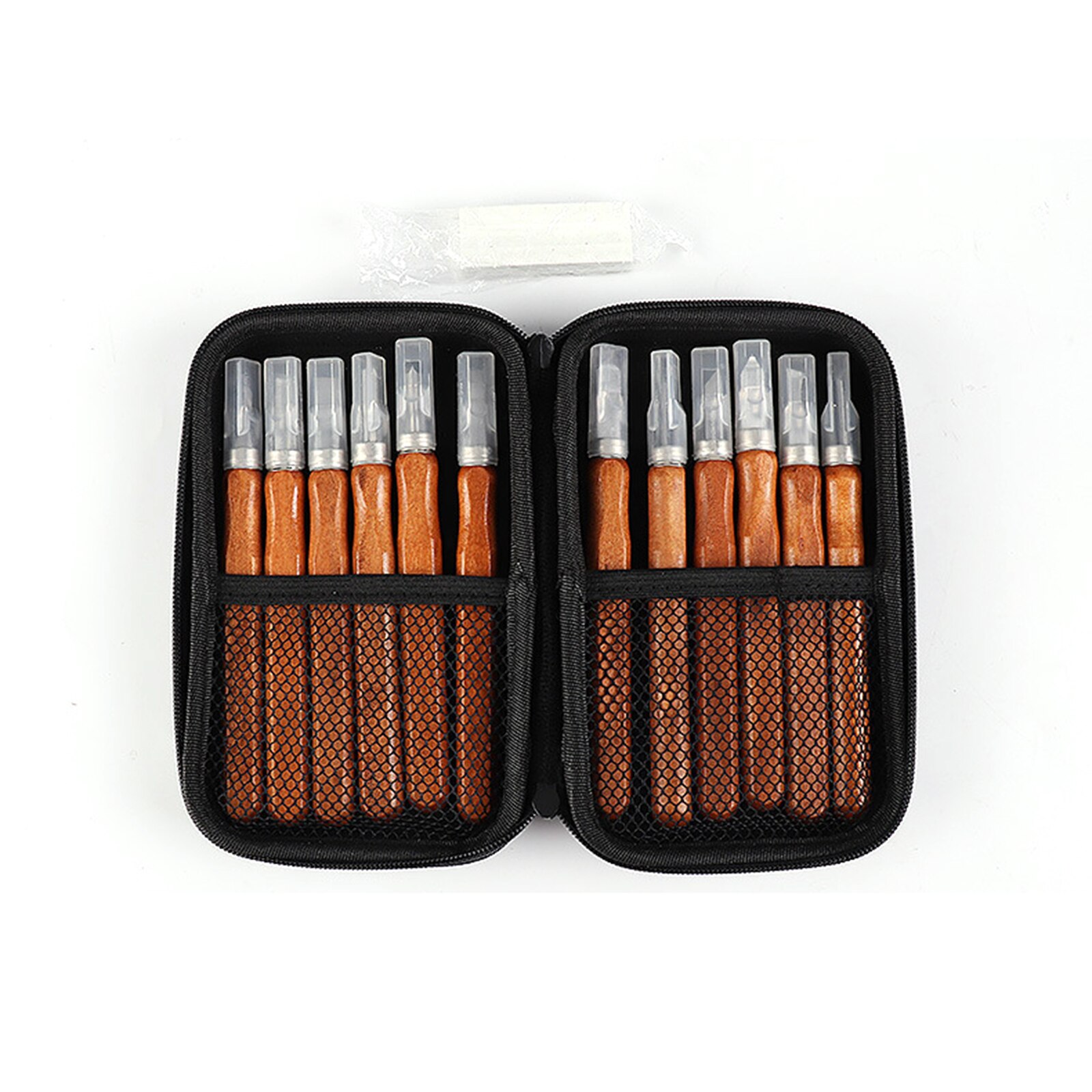 12 Stuks Professionele Houtsnijwerk Beitels Gereedschap Houtsnijwerk Voor Houtbewerking Graveren Olijf Carving Mes Handgemaakte Mes Tool Set
