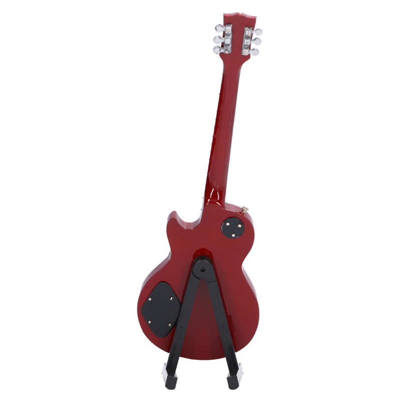 Guitar Model Stylish Miniature Guitar Model Decoration Wooden Simulated with Stand for Music Lover for Home Living Room