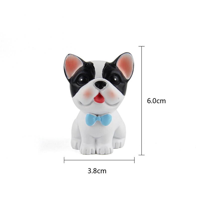 Akrylowa dekoracja na tort urodzinowy Topper pies rasy Husky flagi korona gwiazdy dekoracja piękny kreskówka szczeniak dla dziecka Kid Party ciasta prezenty: 10 resin Dog