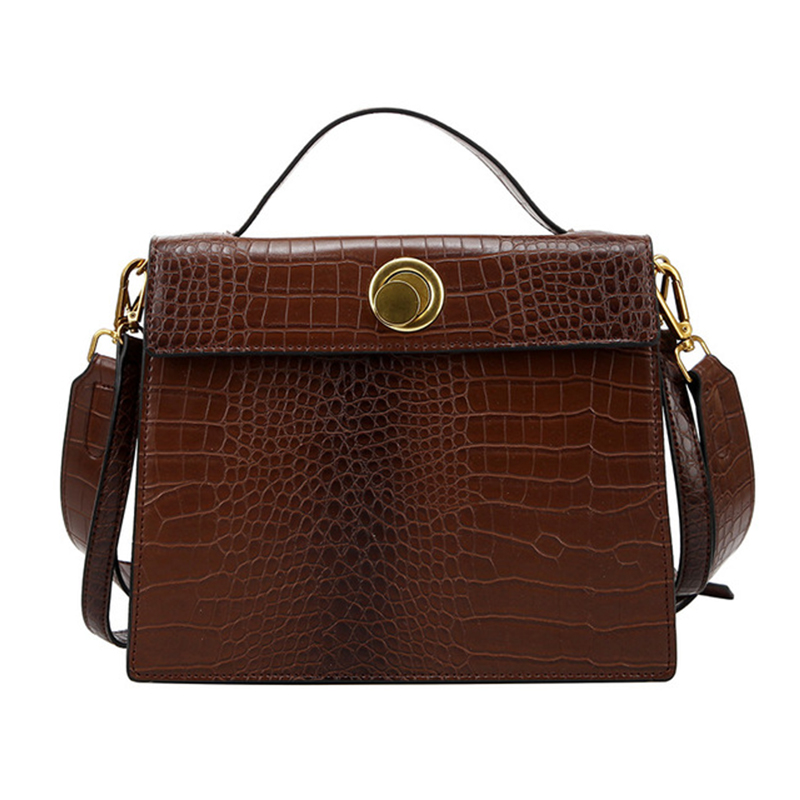 Sac femmes cuir sac à main Vintage luxe pierre motif couleur unie femme sac à main en cuir épaule femmes sacs