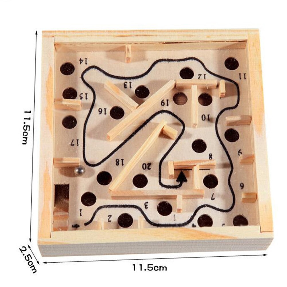 Reizen Vierkante Ambachten Houten Doolhof Board Game Kids Toy Labyrinth Educatief Kind Ontwikkeling Draagbare Intelligentie