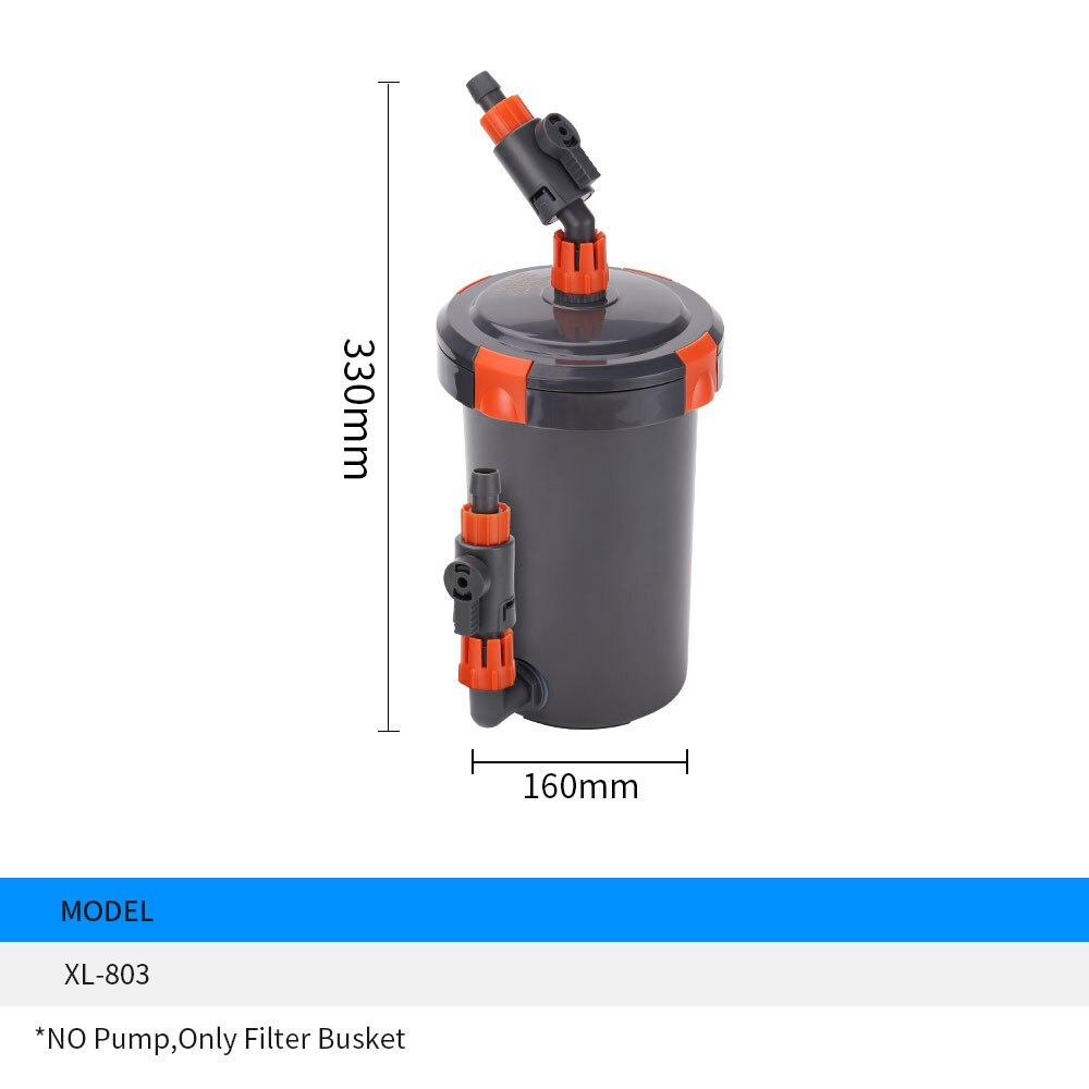 Aquariumfilter ultra-stille externe aquariumfilter emmer voor stille filtertrommel aquarium gras aquarium filters pomp: Xl -803 / Britse stekker