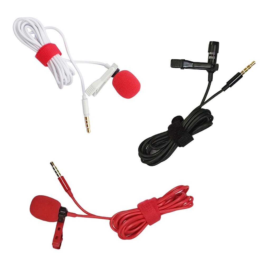 1.5/6m 3.5mm Mini Portable Microphone Condenser Clip on Lapel Lavalier Mic Wired Mikrofo/Microfon For Phone for Laptop