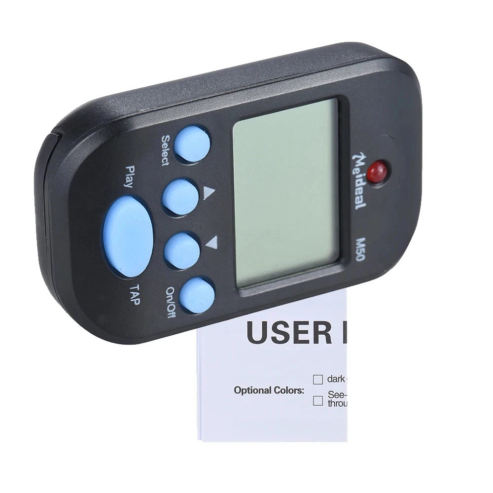 M50 Professionele LCD digitale metronoom voor gitaar, viool, bas - ritmische metronoom voor spelers van snaarinstrumenten