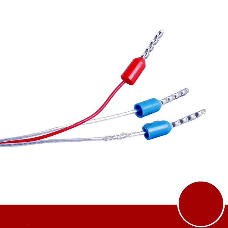 2 meters PT100 temperature sensor Probe PT100 Cable Stainless Probe Thermal resistance temperature probe1M/2M/3M/5M
