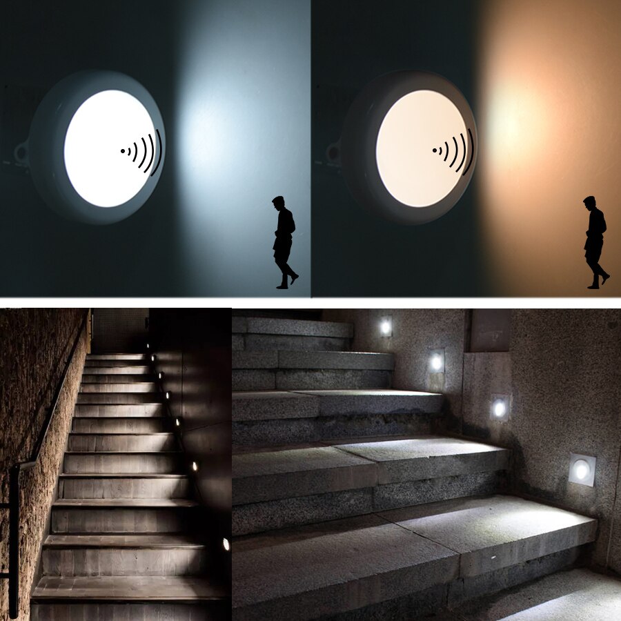 Eeetoo bevegelsessensor nattlys for barn skap trapp lys pir infrarød led sensor vegg nattlampe nød nattlys