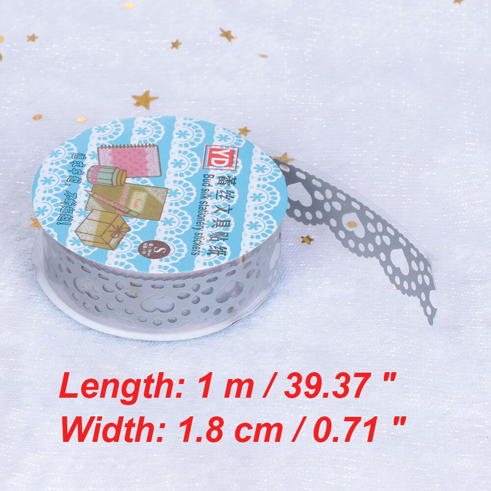 1 rolka kwiat taśma maskująca rolka do czyszczenia ubrań gumowa koronka rolka Scrapbooking naklejka samoprzylepna DIY rzemiosło Album dekoracyjny przyklejony