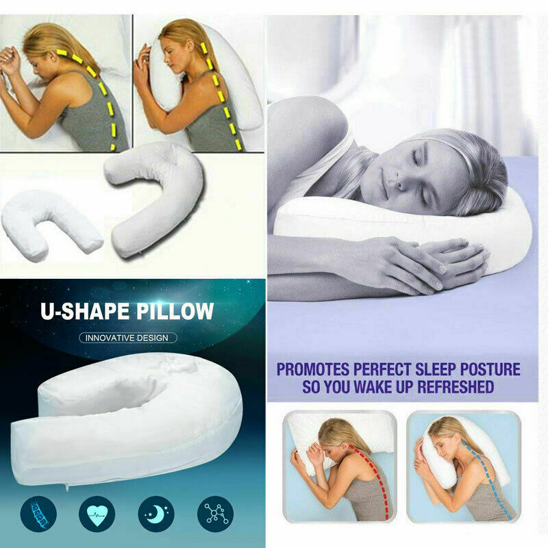 Cotton Pillow Side Sleeper Pillows U Shape Side Pillow Sleep Buddy Waist Support Pillow