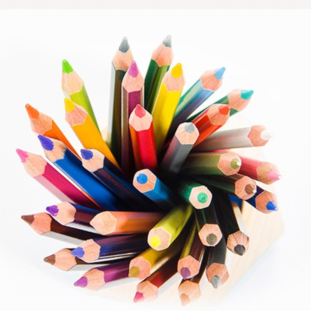 Lápices de colores de madera Natural para dibujar, herramienta de arte para colorear, pintura, papelería, accesorios de oficina, escuela, 12 colores