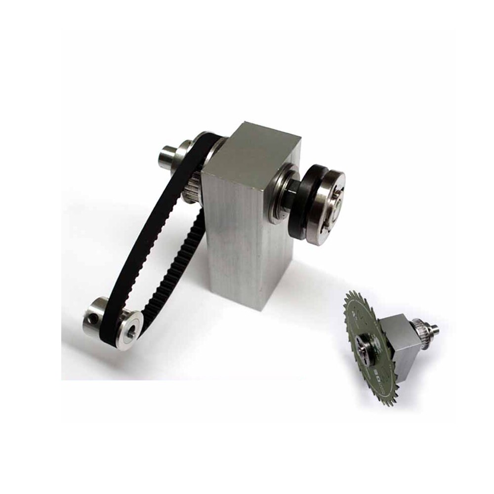 Precision table saw spindle assembly, miniature woodworking table saw spindle base, DIY cutting machine, table saw