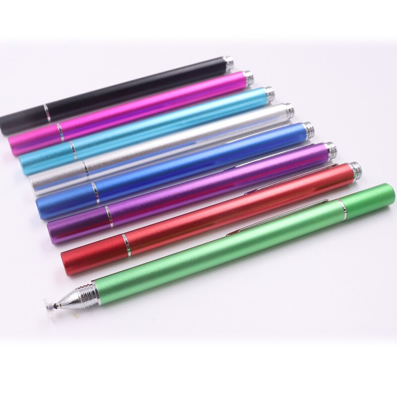 disc tip stylus touch pen with metal clip for your study and work