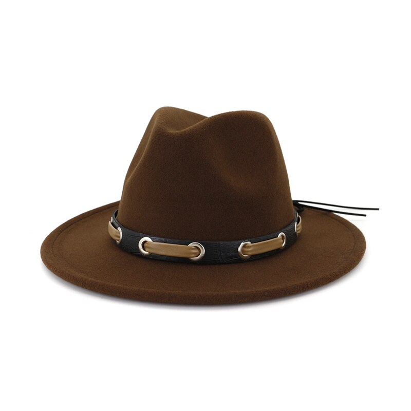 Belt Autumn Winter Adjustable Women Red Felt Hat Casual Tide Solid Color Simple Korean Version Adult Cap Jazz Hat: 13