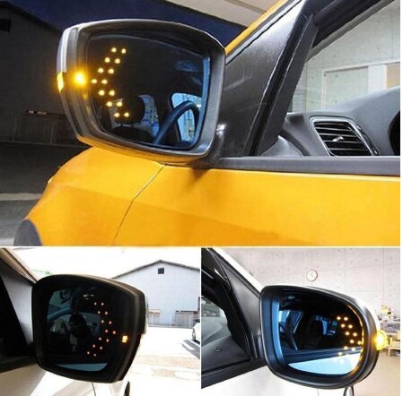 2 stk ledet pilepanel til bil bakspejl indikator blinklys bil ført spejl spejl lys auto tilbehør