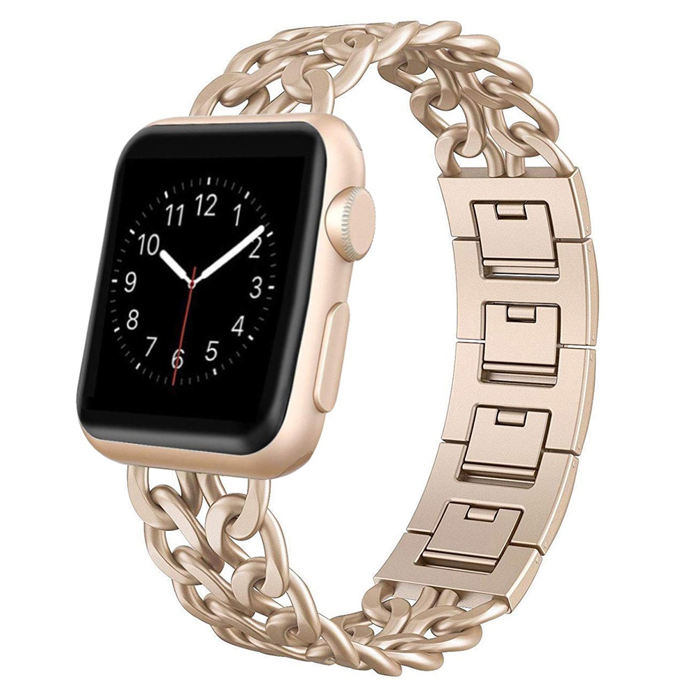 Rustfrit stål rem til apple watch 7 se 6 5 4 bånd 40mm 41 45 44mm bånd metal link armbånd rem til iwatch serie 3 38 42mm