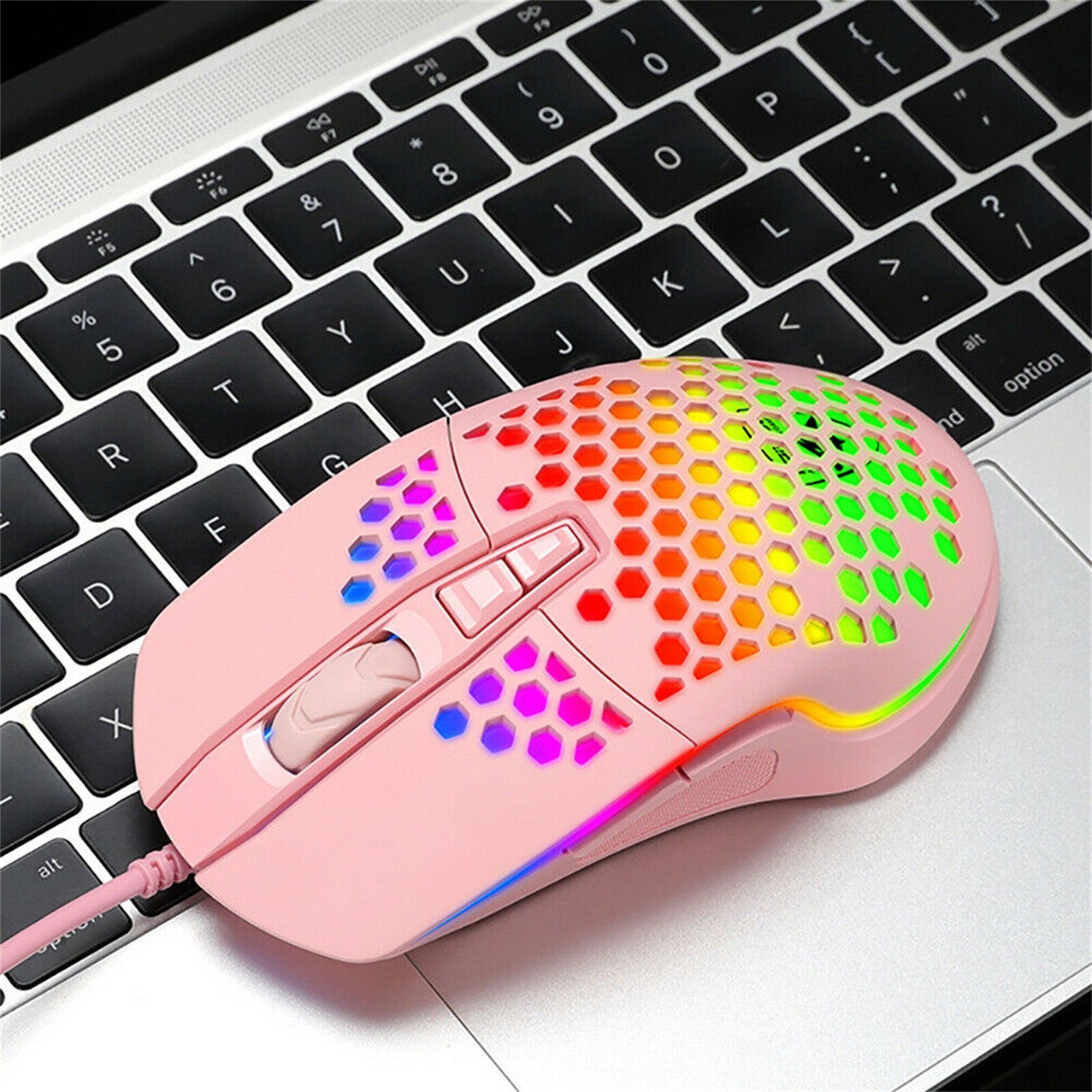 Gaming Mice Mouse 6400 DPI USB RGB Flowing Backlit Light Wired Laptop Compute USB Photoelectric PC Mice Luminous Mouse Colorful
