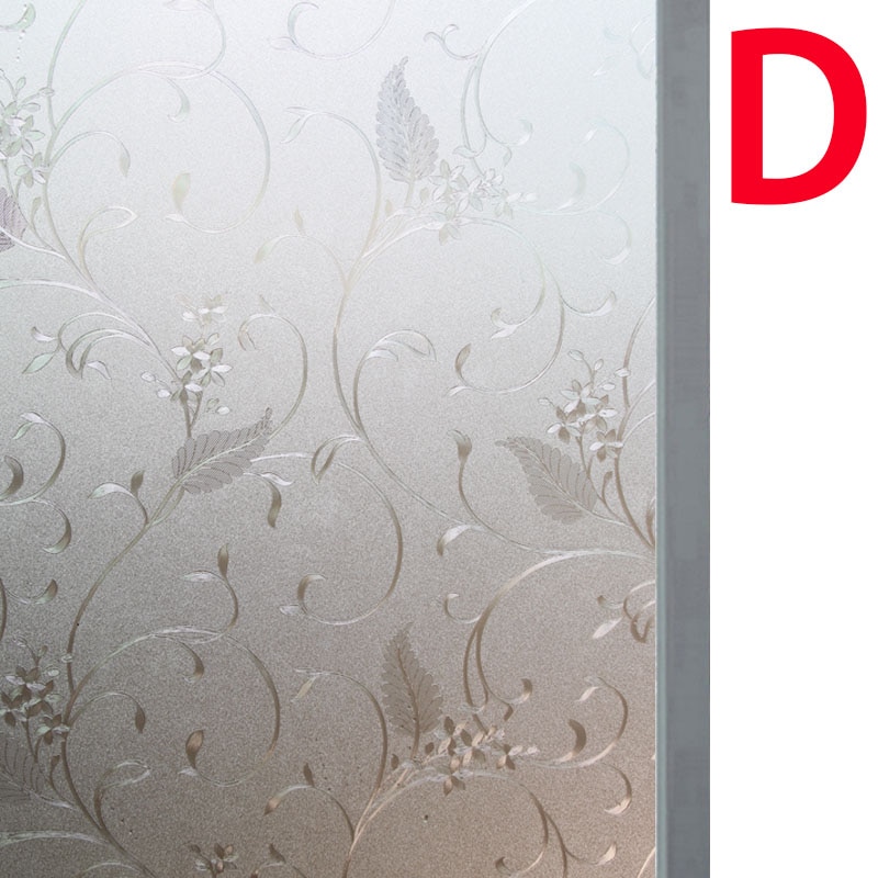 3D Window Glass Film Sticker Stained Decorative Static Clings Self-Adhesive Sticker Decal for Privacy _WK: D