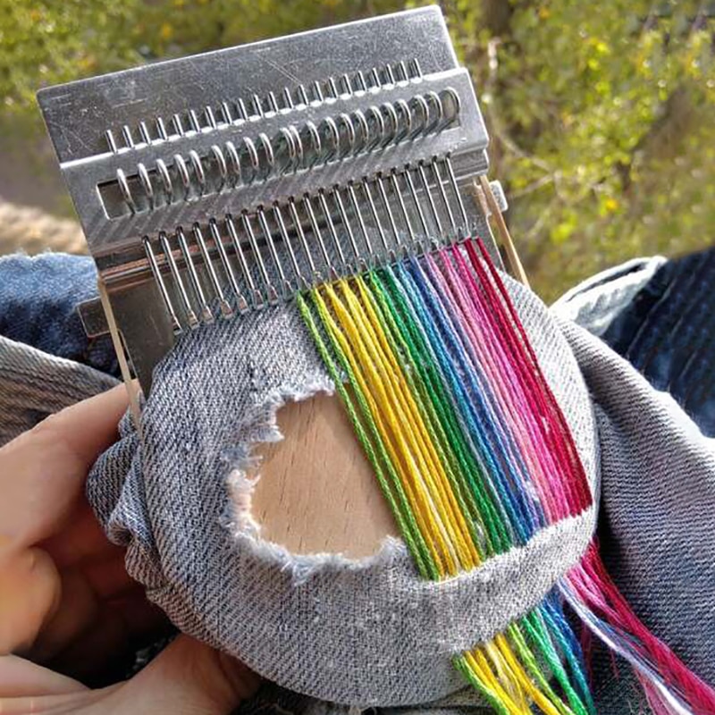 5 größen Antike Original Speedweve Typ, DIY Kleine Webstuhl Mender Kleine Webstuhl Für Stopfen Maschine Mit Anweisungen