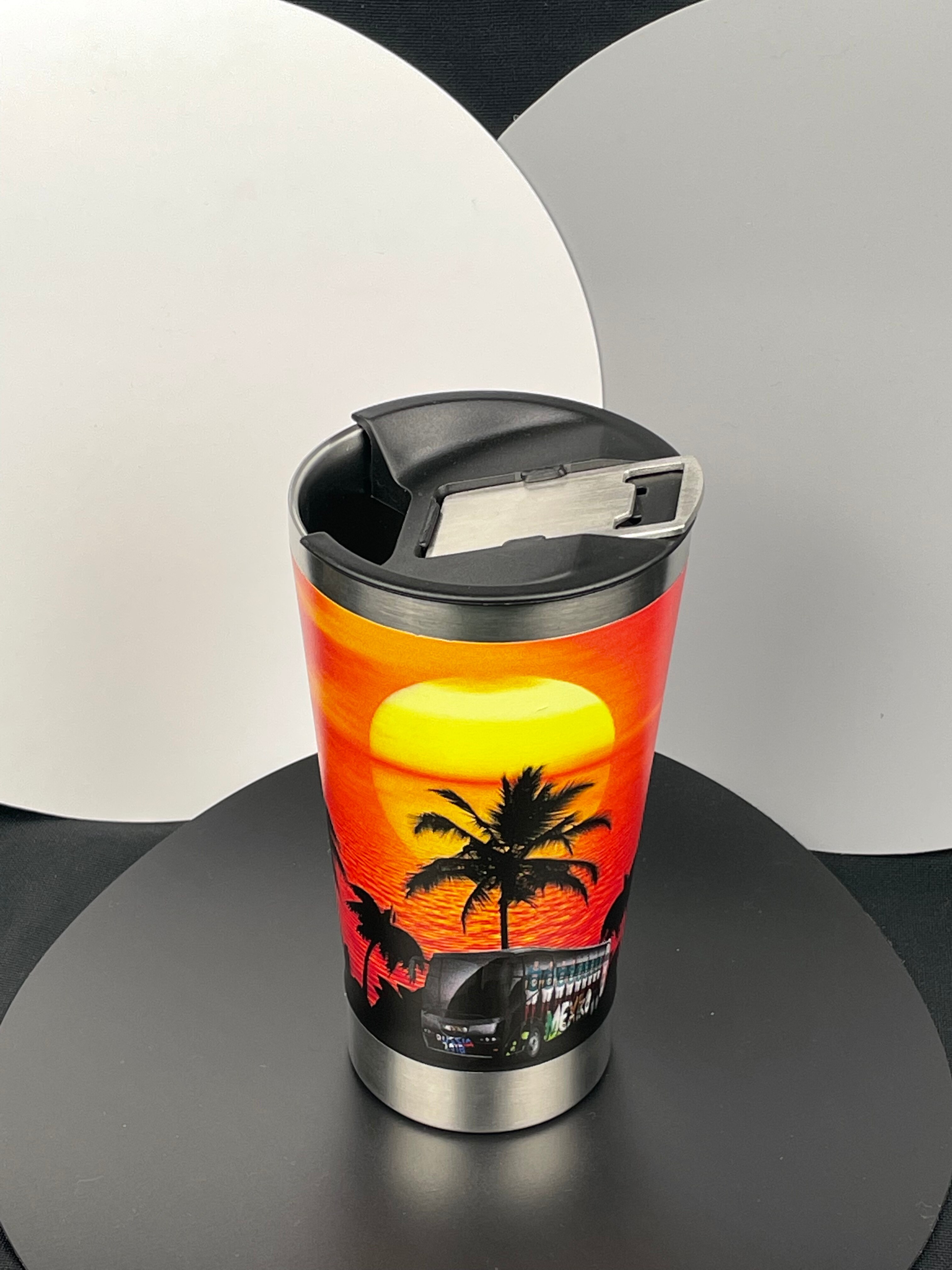 Termo de cerveza de 473ml con abrebotellas, taza de agua fría, aislamiento térmico al vacío, embalaje de caja de , en 24 horas, novedad