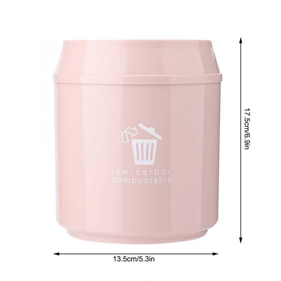 Plastic Kleine Afvalbak Leuke Mini Prullenbak Desktop Trash Mand Tafel Home Office Prullenbak Vuilnisbak Diversen Vat Doos Met deksel