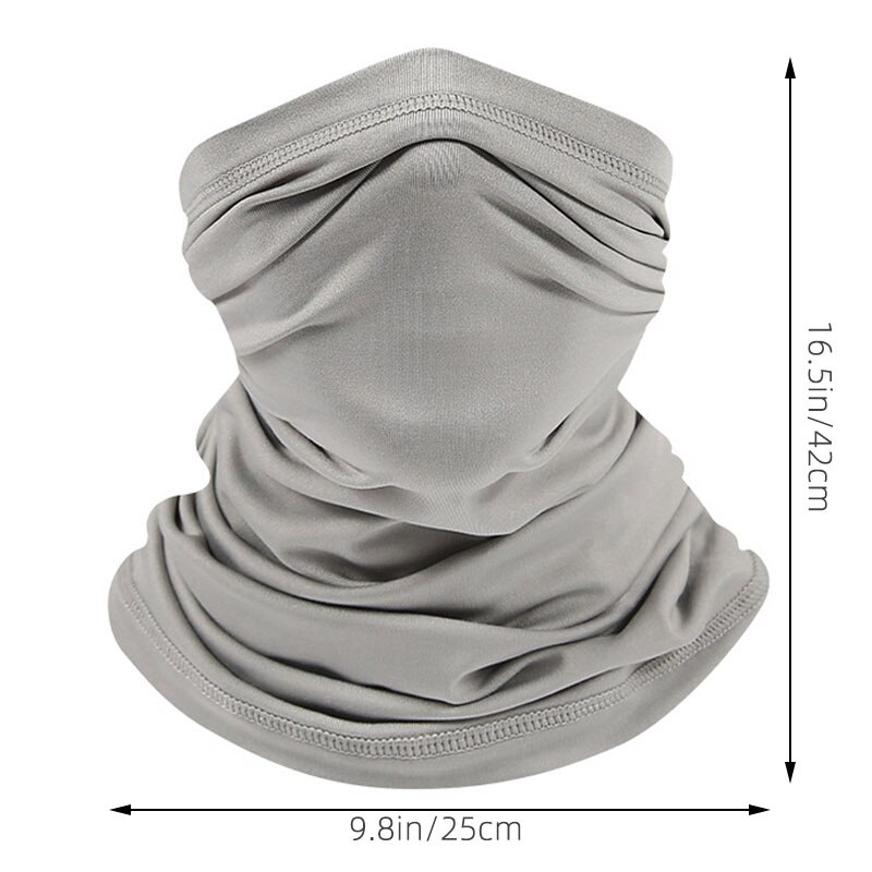 Bufanda de seda de hielo Simple Unisex para hombre y mujer, pañuelo de de Color sólido, cuello de redecilla, mascarilla facial para exteriores