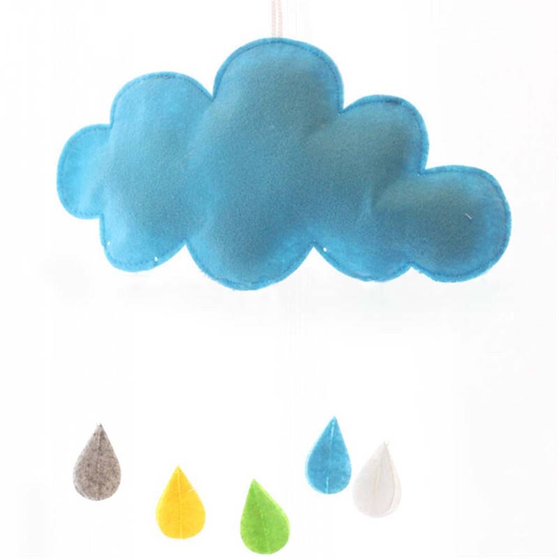 Manual Moon Rainbow Cloud With Raindrop Stars Kids Baby Room Nursery Wall Decal Stickers Home Art Decor M0229: E