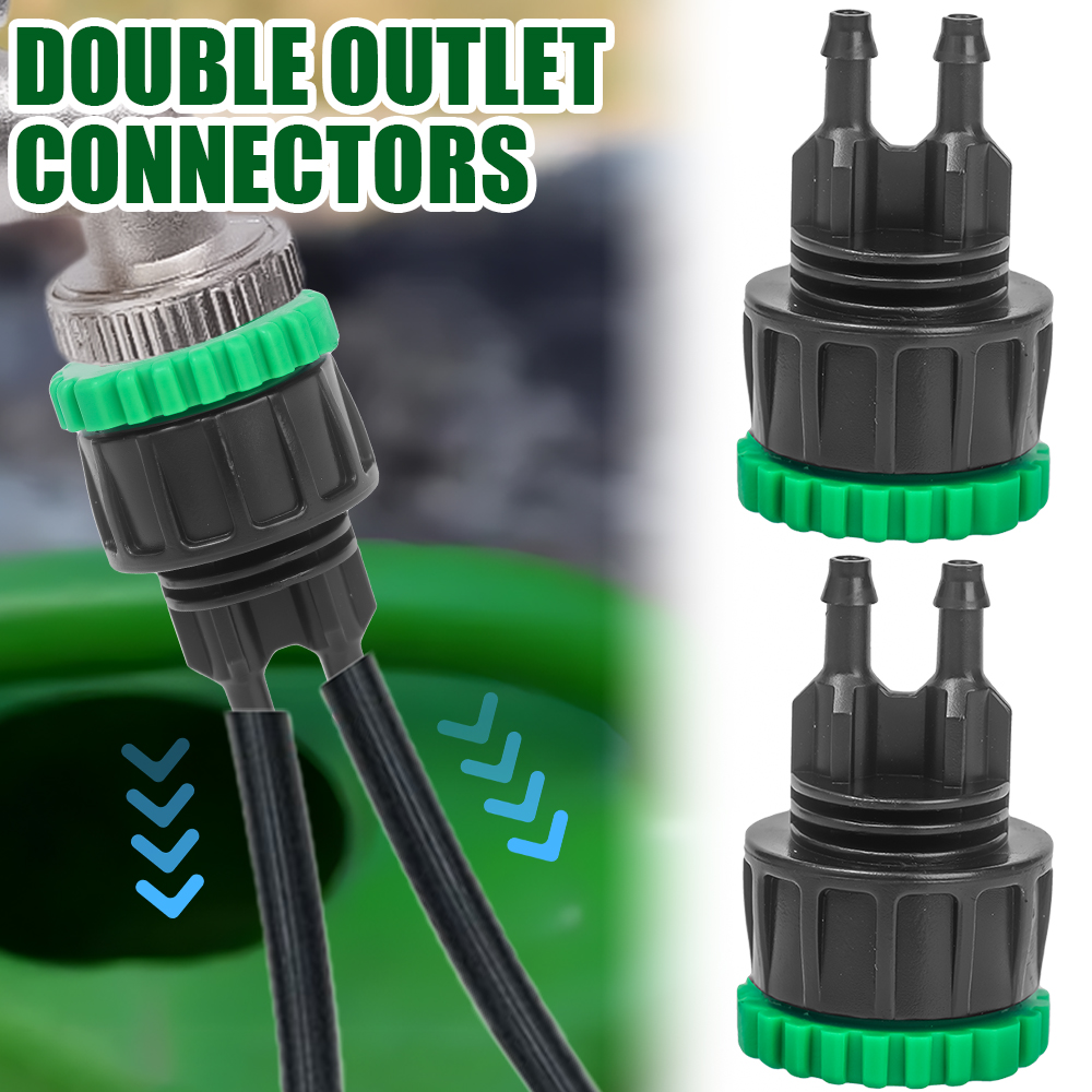 5/1pc kranadaptere 2 -veis splittere dryppvanningsslangekobling til gårdsbruk hagevanning vanningstilbehør plante blomsterbed