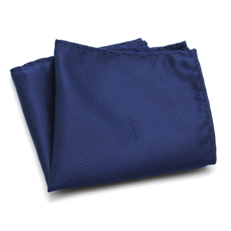 Luxe Heren Zakdoek Plaid Effen Kleur Zakdoeken Polyester Hanky Business Pochet Borst Handdoek 21*21CM