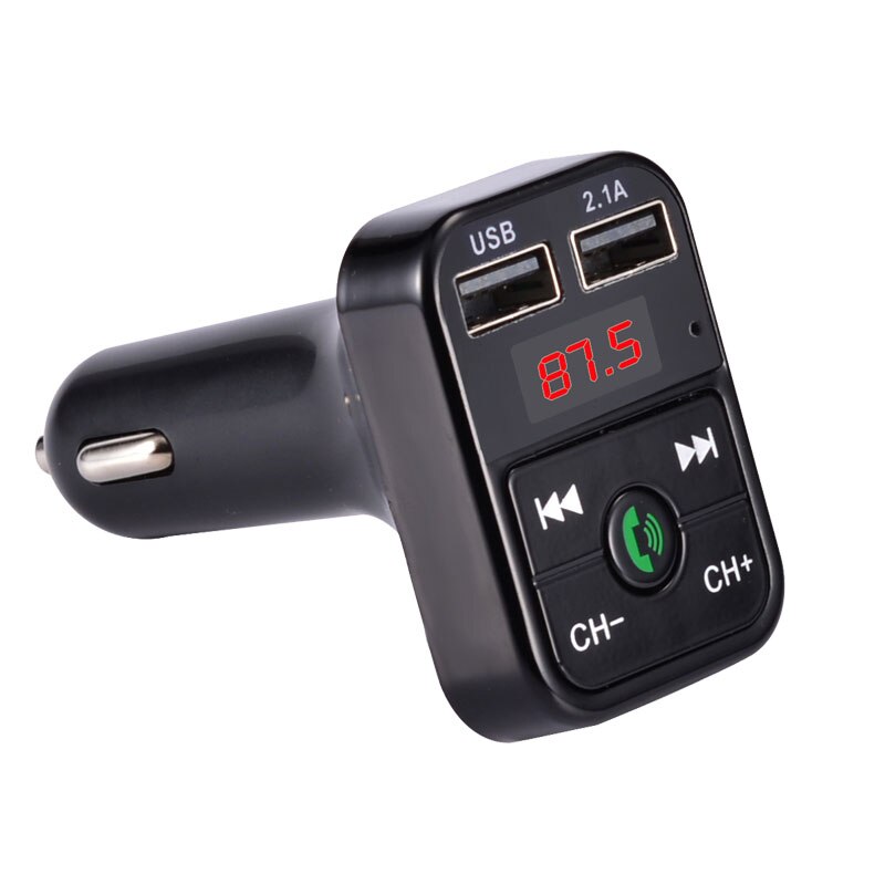 Kit transmetteur FM Bluetooth 5.0 pour voiture, modulateur MP3 sans fil, récepteur Audio mains libres, chargeur rapide double USB, adaptateur de musique: Black