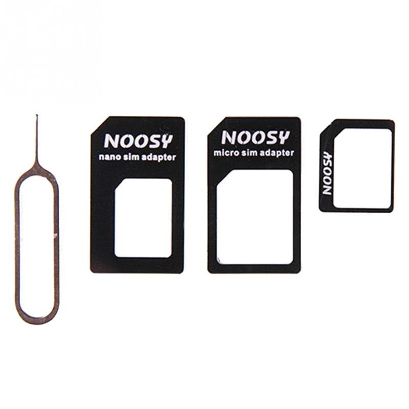 4 In 1 NANO SIM Adapter Met Kaart Pin Voor iPhone 4/4 S Voor iPhone 5/5 s/5C