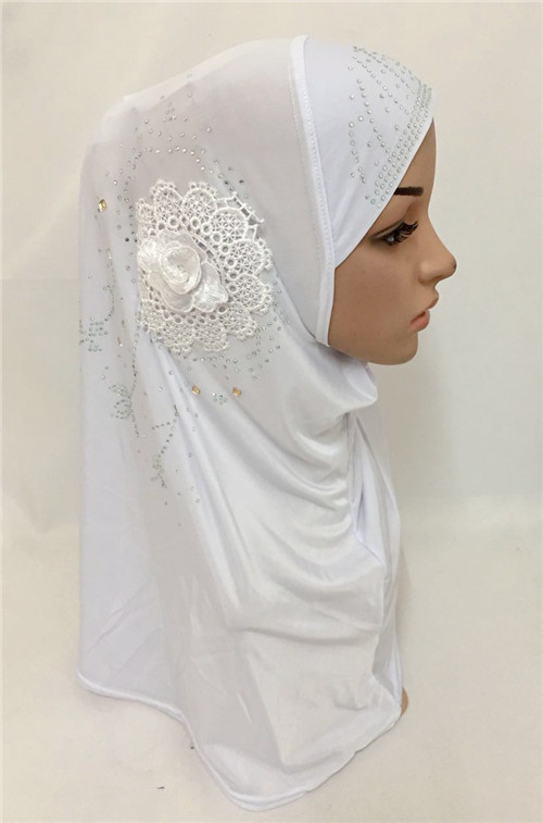 Islamilainen naisten huivi päähineet muslimi hijab sisäkorkki huivi huivi ramadan arab amira huivi koko kansi turbaani hijab: 02 valkoista