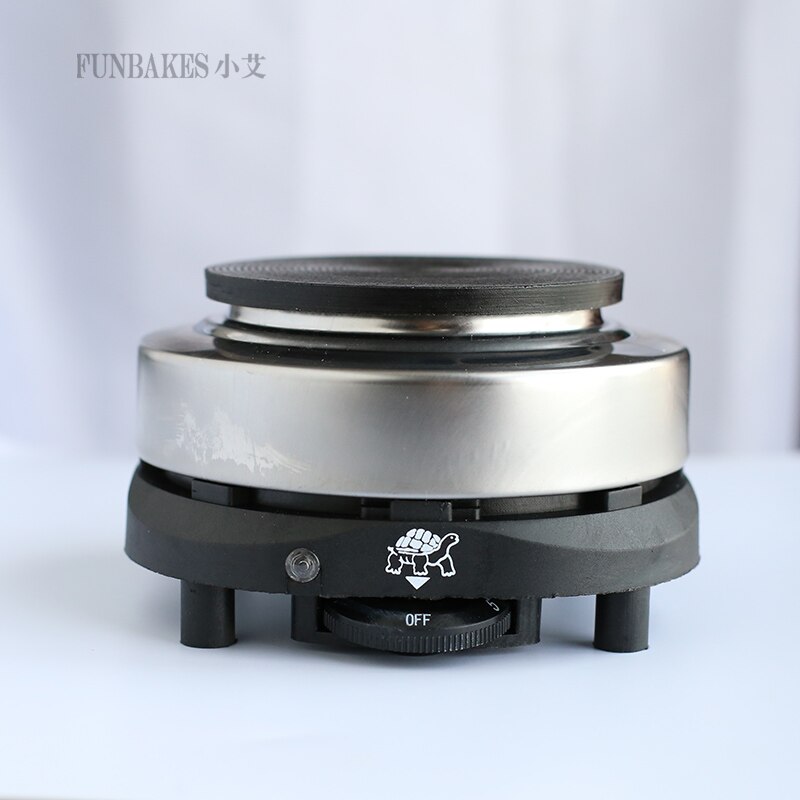 Horno de cera aromaterapia vela horno de calefacción pequeña olla eléctrica hogar Mini horno de calefacción té café horno eléctrico: Black