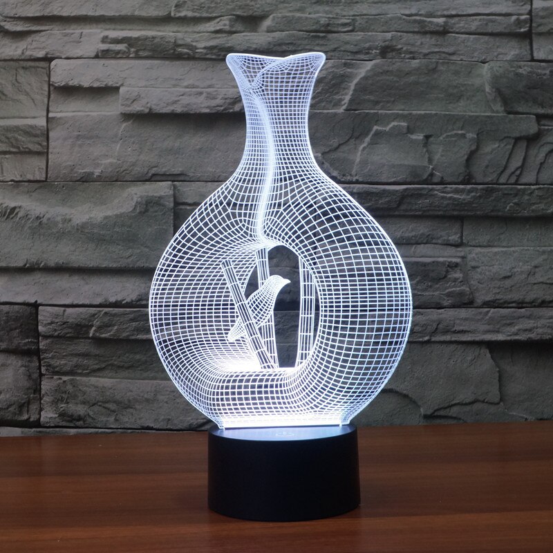Aigle oiseau pic perroquet Animal acrylique 7 couleur lampe de bureau 3D lampe nouveauté LED veilleuse millénium faucon lumière