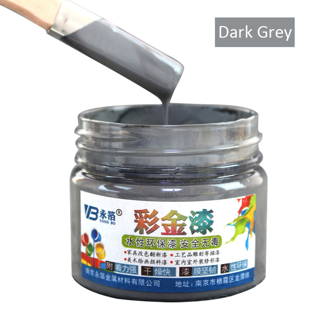 100g Water-based Paint Varnish Silver Spray Paint for Furniture,Handcrafts,Wall Painting Spraying ,Metal, Fence: Dark Grey