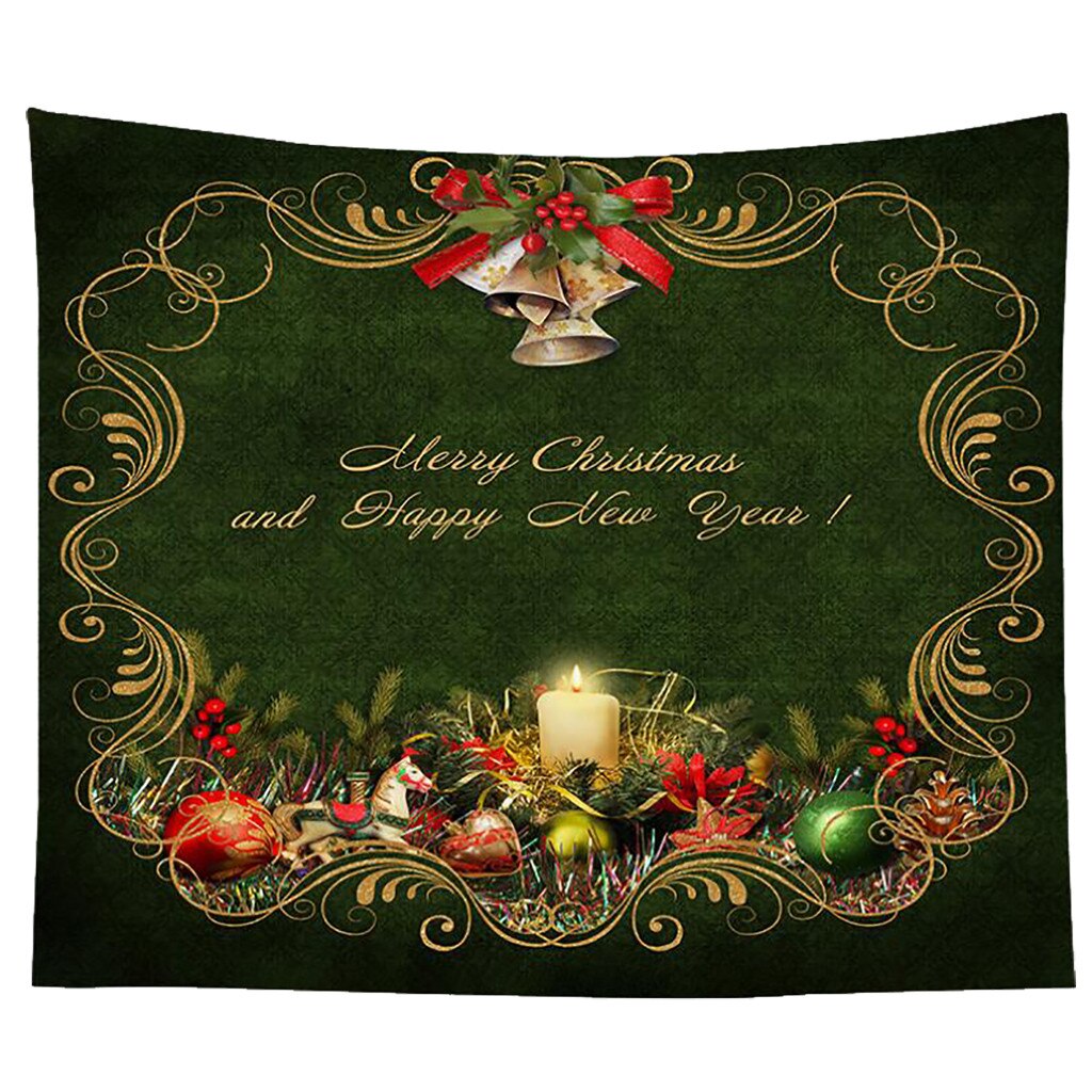 Christmas Art Wall Hanging Tapestry Christmas Beautiful House Tapestry Background Home Decoration Xmas Year: N