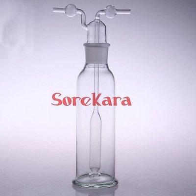 Lab 500ml Glass Gas Washing Bottle Multihole Glassware Chemical Instruments Lab Use