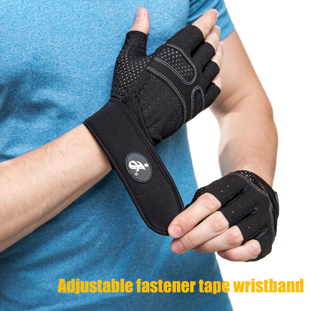 Traspirante Guanti Per Fitness In Silicone di Palma Hollow Torna Palestra Guanti Guanti di Sollevamento Pesi Allenamento Manubrio Crossfit Bodybuilding Guanti