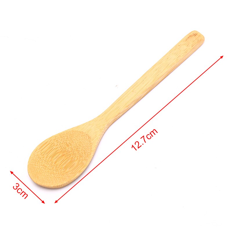 Houten Lepels Grote Lange Steel Lepel Kids Houten Lepel Rijst Soep Dessert Lepel Koffie Thee Mengen Servies: 1pcs