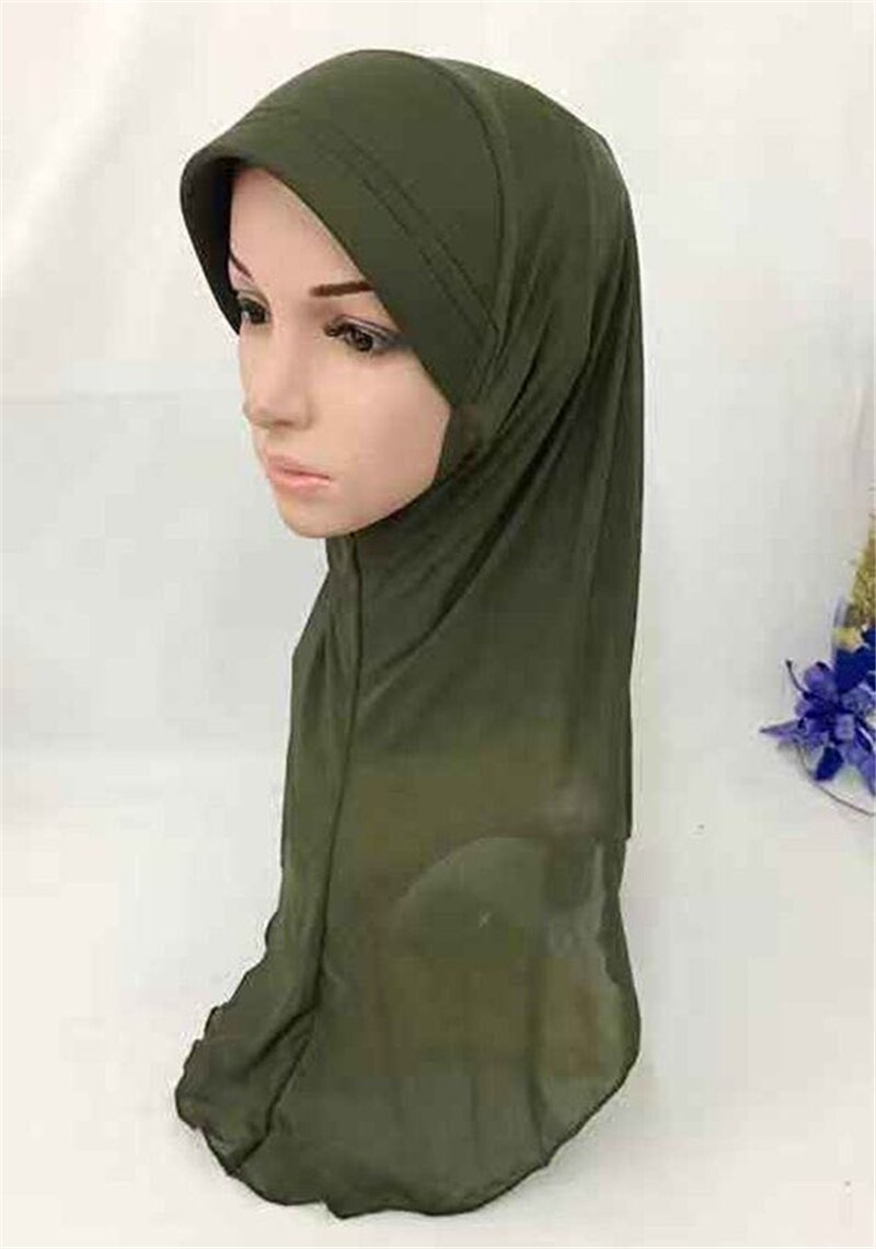 Châles instantanés Amira pour femmes musulmanes, une pièce, Hijab islamique, couvre-chef arabe, foulard ethnique pour Ramadan, Turban: Green