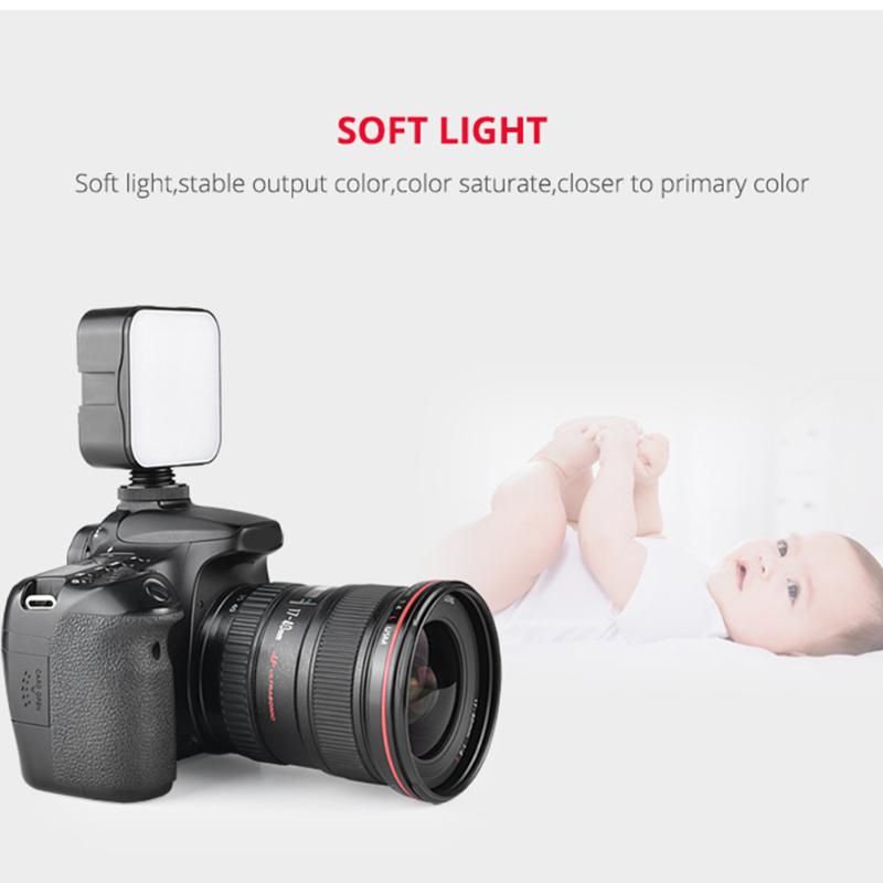 Mini 49 LED Studio Light Video Light Widely Compatible Fill Lamp 6500K for DSLR Camera Cam Shooting Photography Lighting