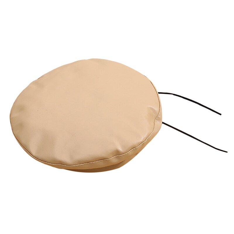 Dames Pu Lederen Baretten Hoed Kunstenaar Cap Meisjes Mode Effen Kleur Cosplay Brimless Har Zachte Schilder Baretten: Beige