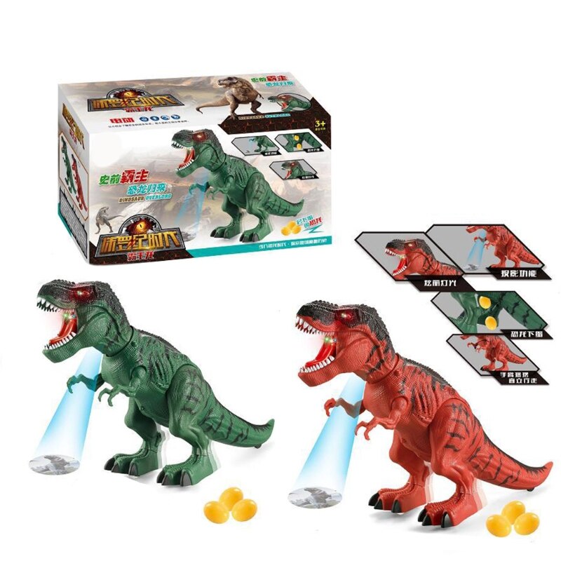 Cartoon dinosaur toy electric tyrannosaurus with optional squirting function led light simulation boys funny  k92d