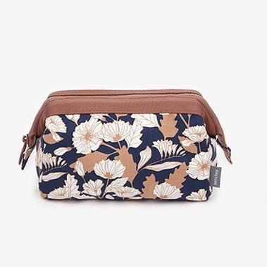 Women Travel Animal Flamingo Make Up Bags Girl Cosmetic Bag Makeup Beauty Wash Organizer Toiletry pouch Storage Kit Bath Case: Blue