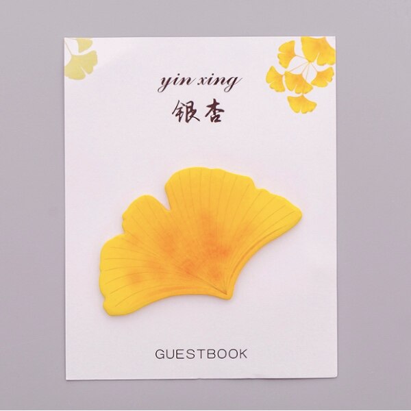Cute and small fresh leaves post-it note simulation leaf note post N times post message post: 3
