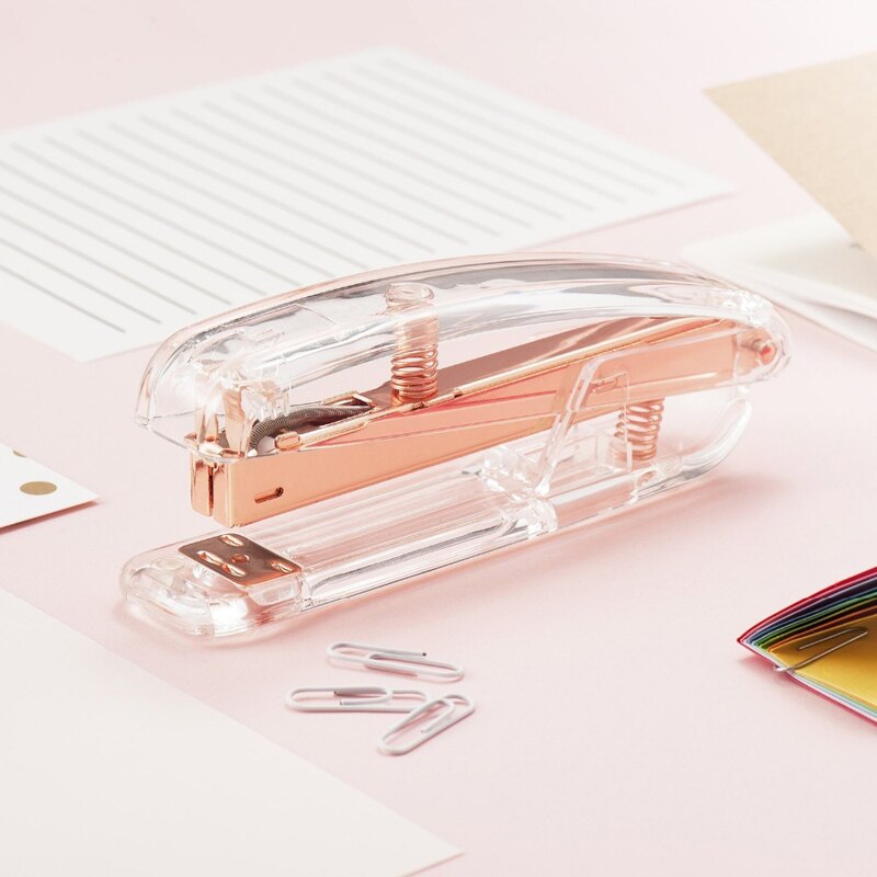 Gold Stapler Edition Metal Manual Staplers Staples Office Accessories School Stationery Supplies
