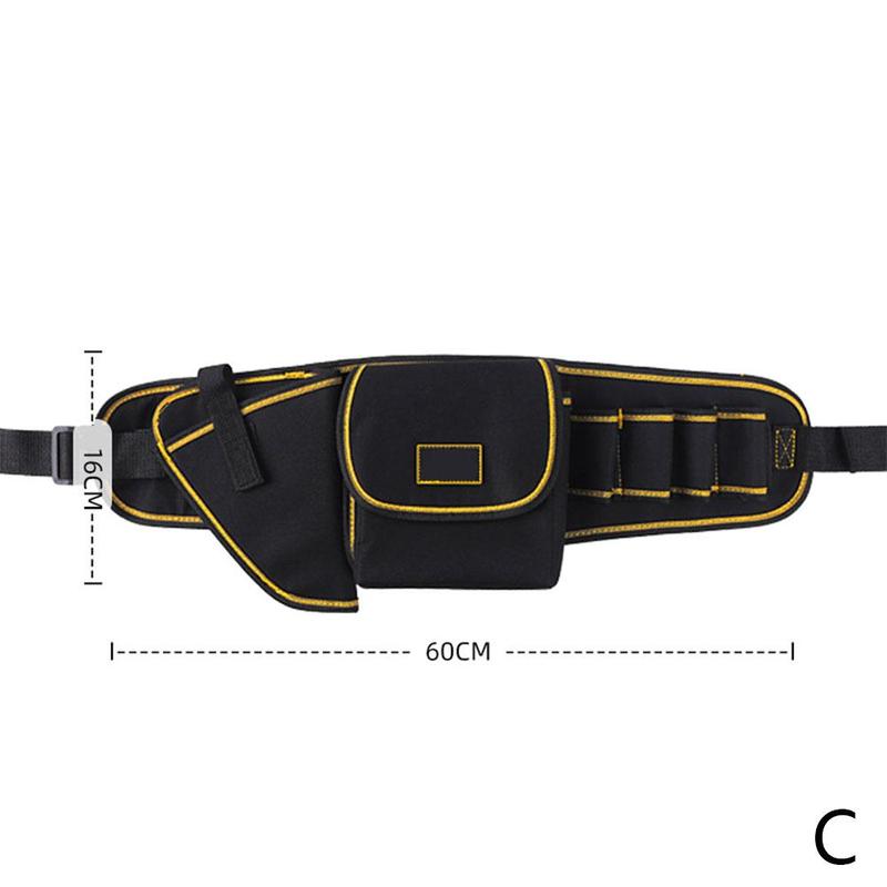 Hardware Tool Belt Bag Multi-function Waist Pack Repair Tool Storage Bag Oxford Cloth Hardware Tool Pocket Wrench Pliers: C