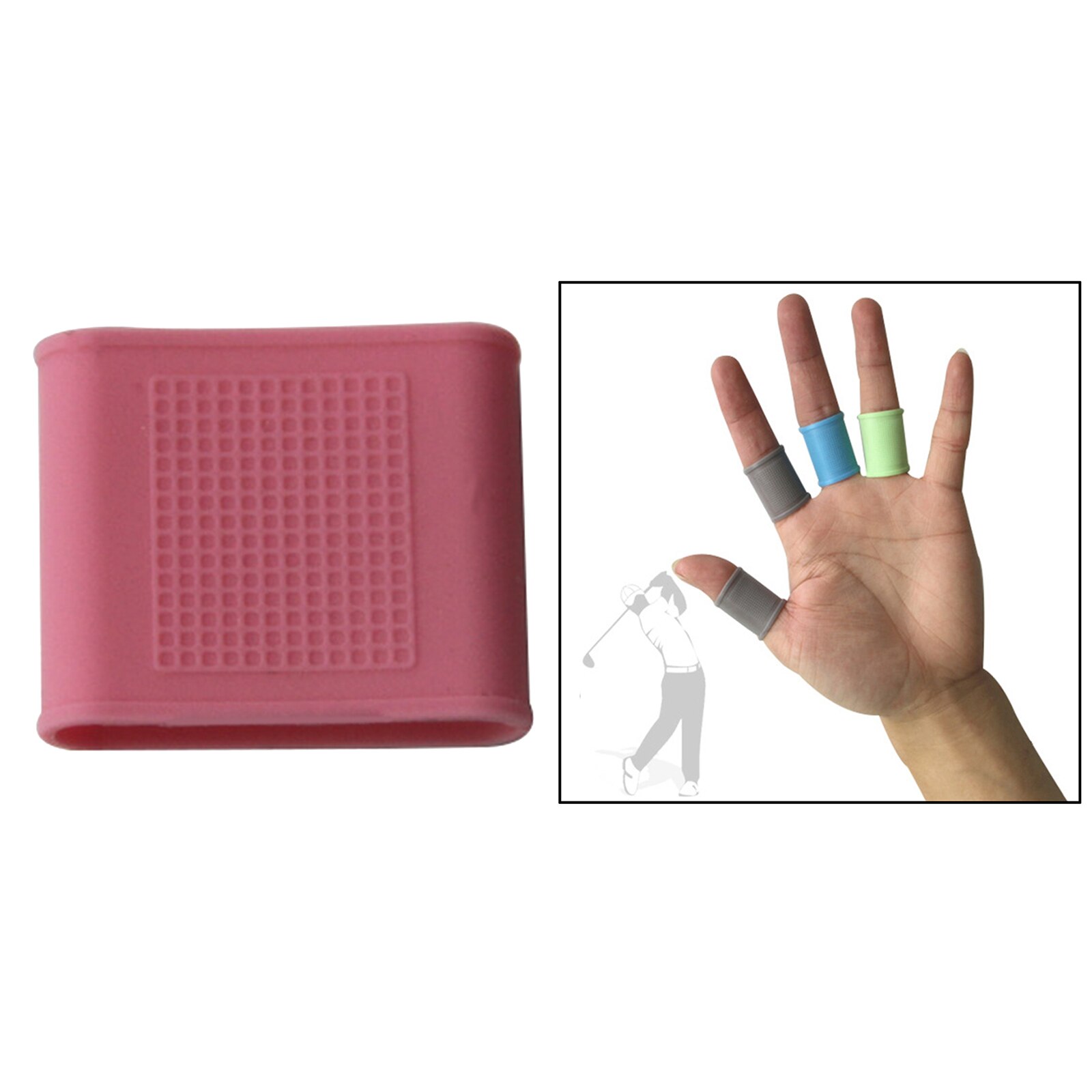Soft Golf Finger Sleeves Protector Grip Silicone Gel Braces Cover Finger Cot Wrap Golfer Basketball Baseball Blowing Gym Sports