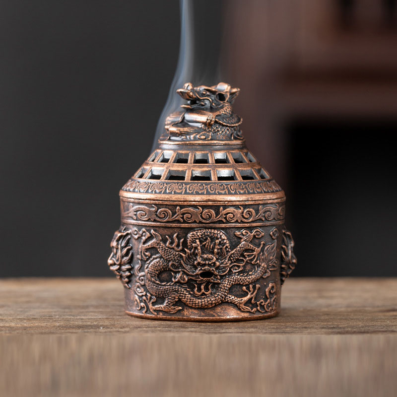 Chinese Stijl Draak Welvaart Wierookbrander Zen Ornamenten Gunstige Cloud Vorm Wierook Houder Thuis Ambachten: Rood
